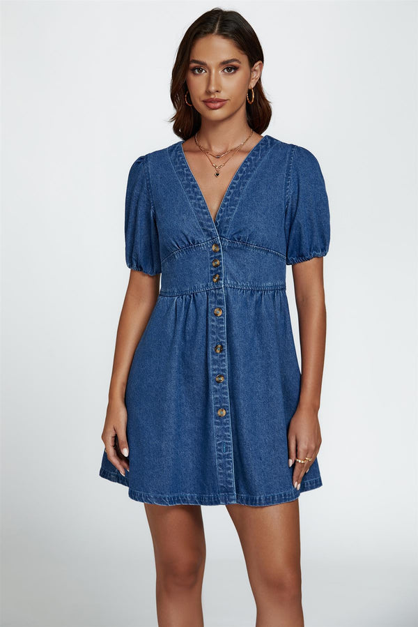 Jeans-Minikleid in Blau